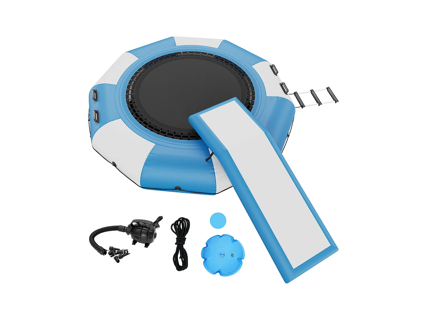 Aufblasbares Wassertrampolin SucceBuy, 310 cm, Schwimmplattform für Schwimmbäder und Seen