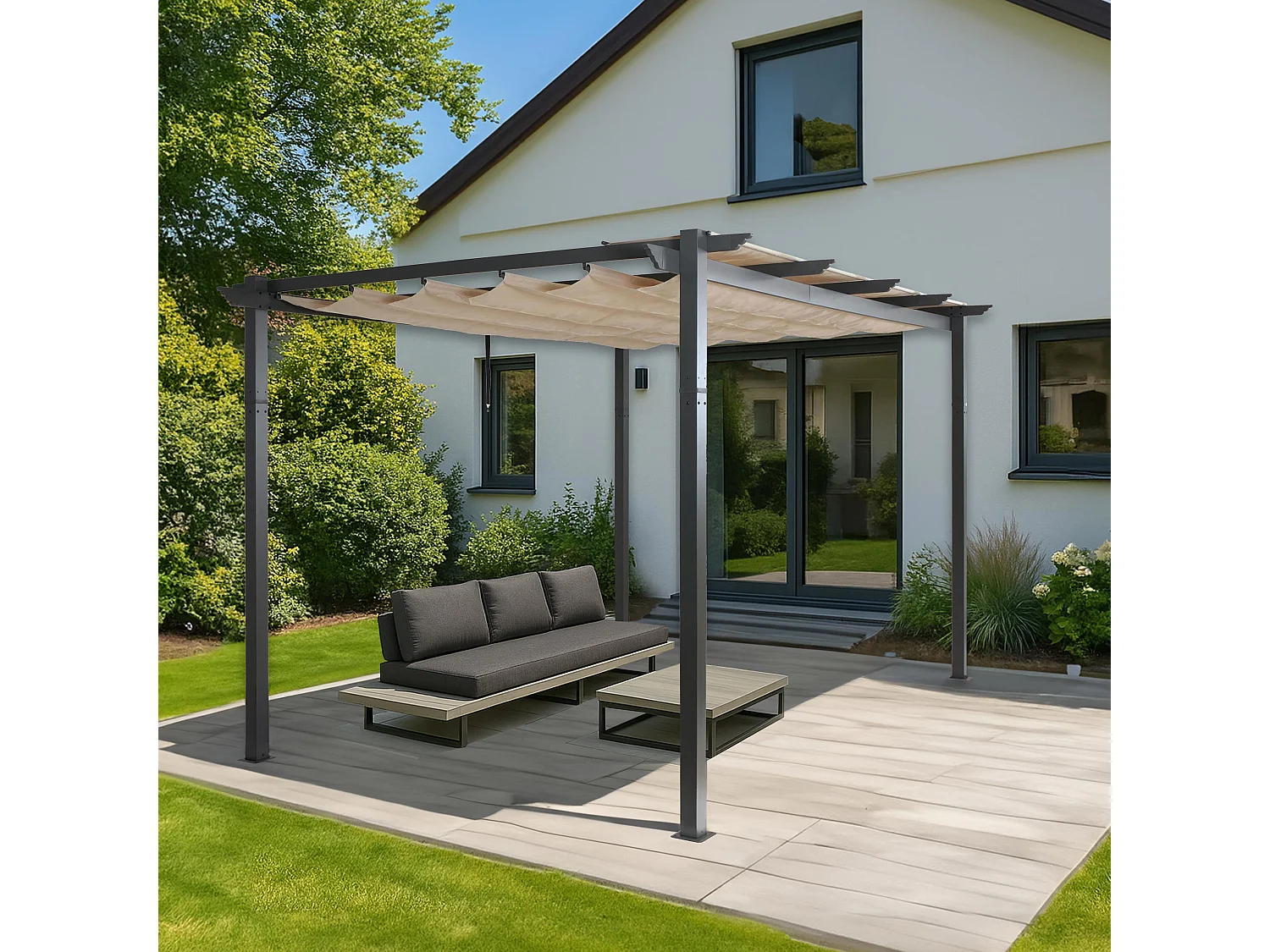 Pergola MCW-N93,  crème-beige