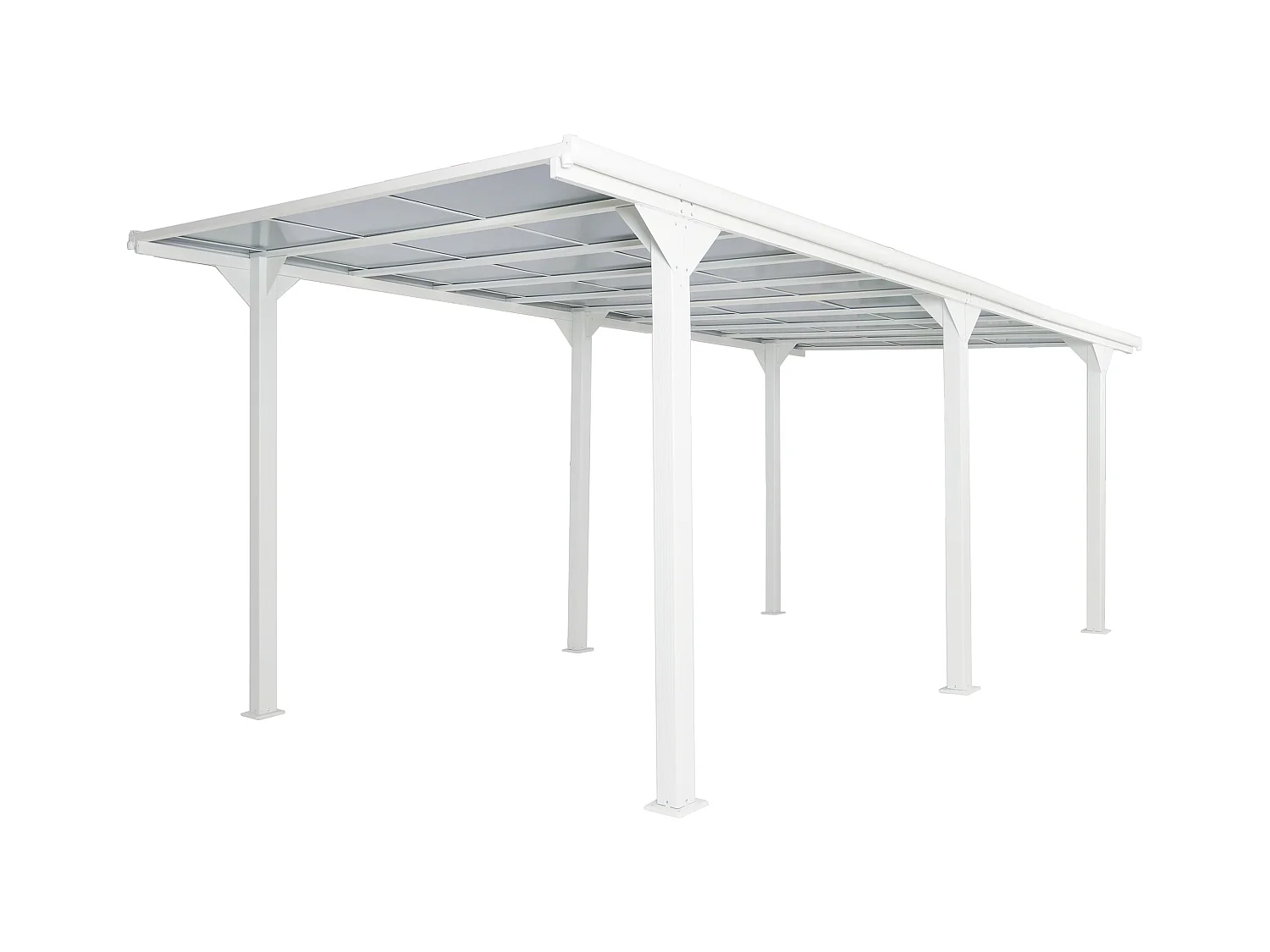 Alu-Carport MCW-O23, Weiß