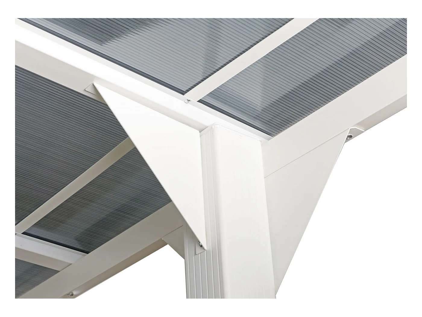 Alu-Carport MCW-O23, Weiß