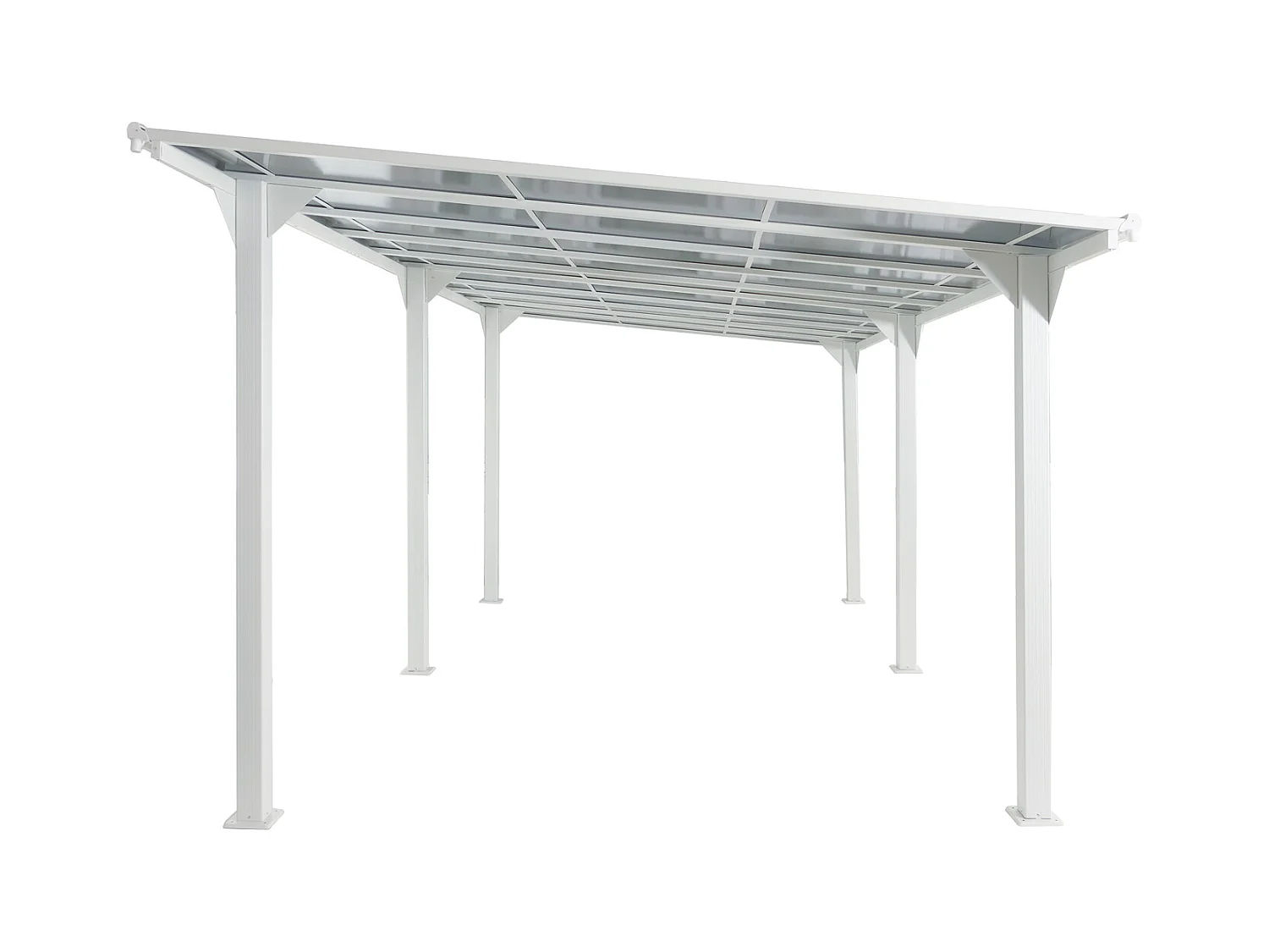 Alu-Carport MCW-O23, Weiß