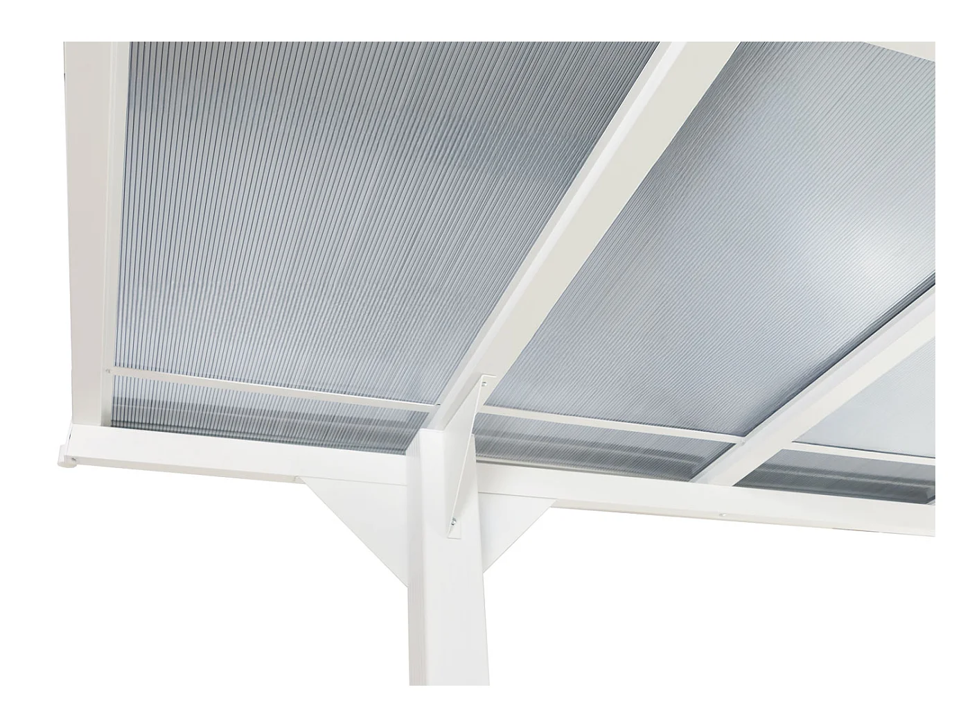 Alu-Carport MCW-O23, Weiß