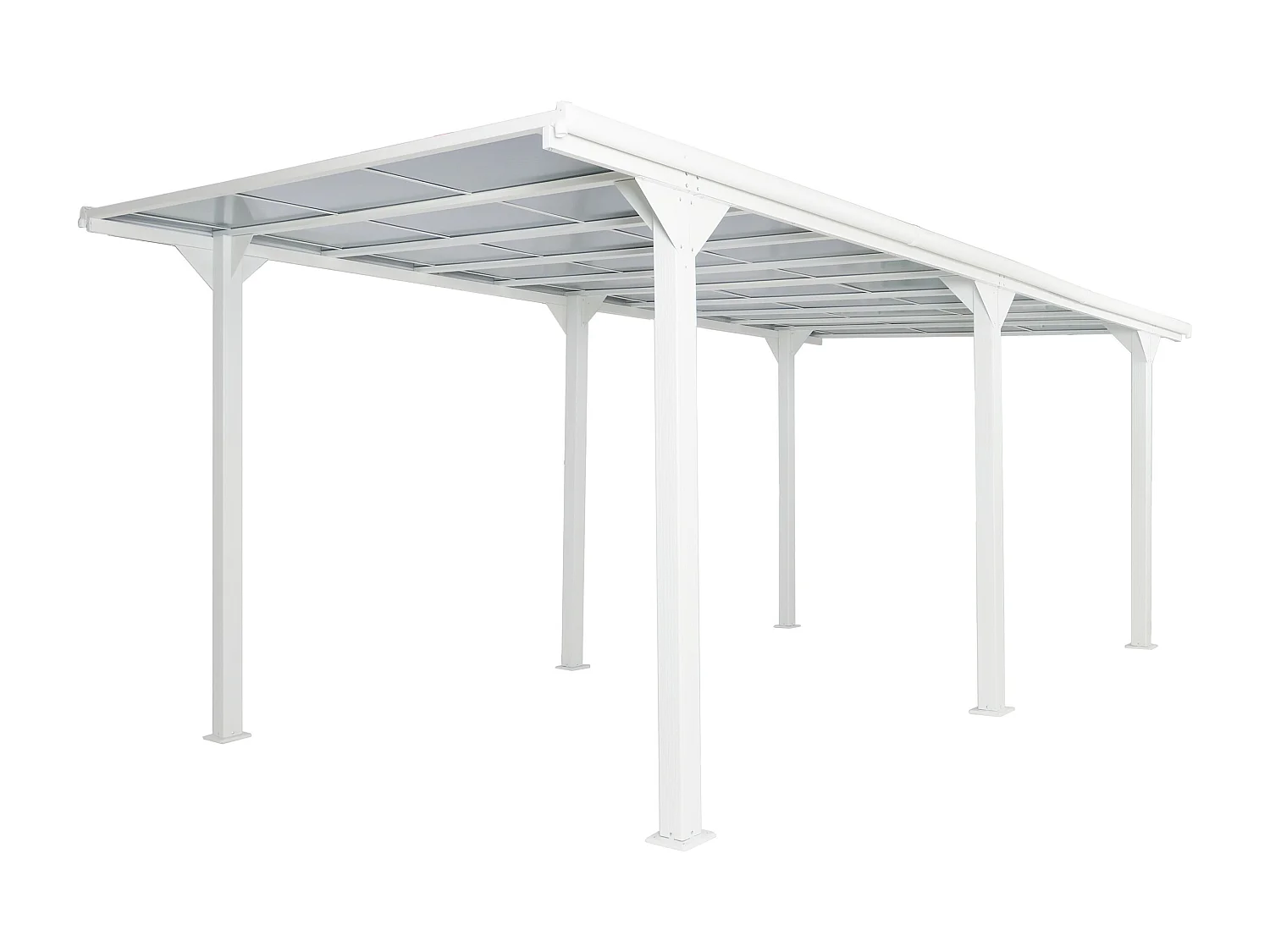 Alu-Carport MCW-O23, Weiß