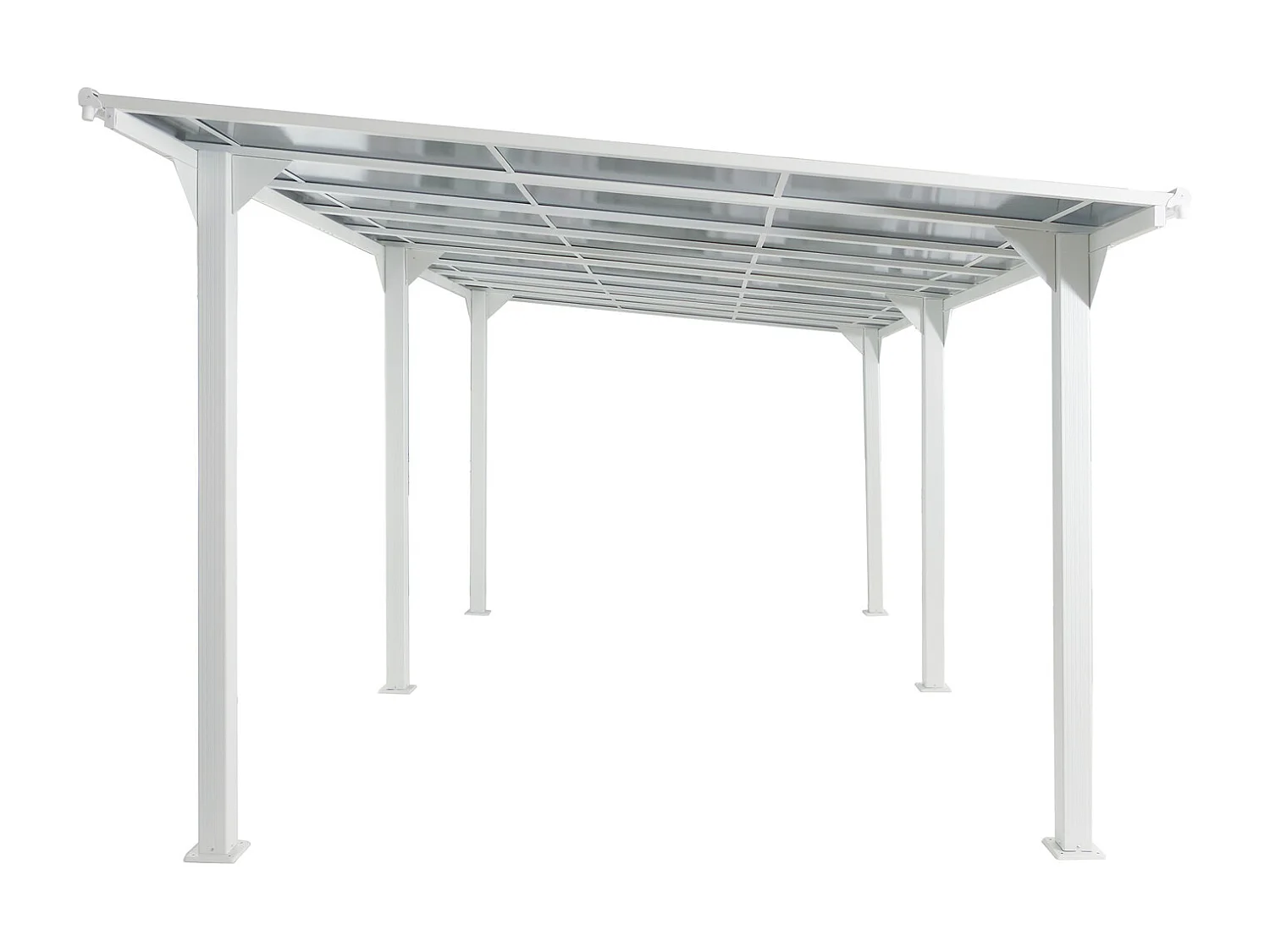 Alu-Carport MCW-O23, Weiß