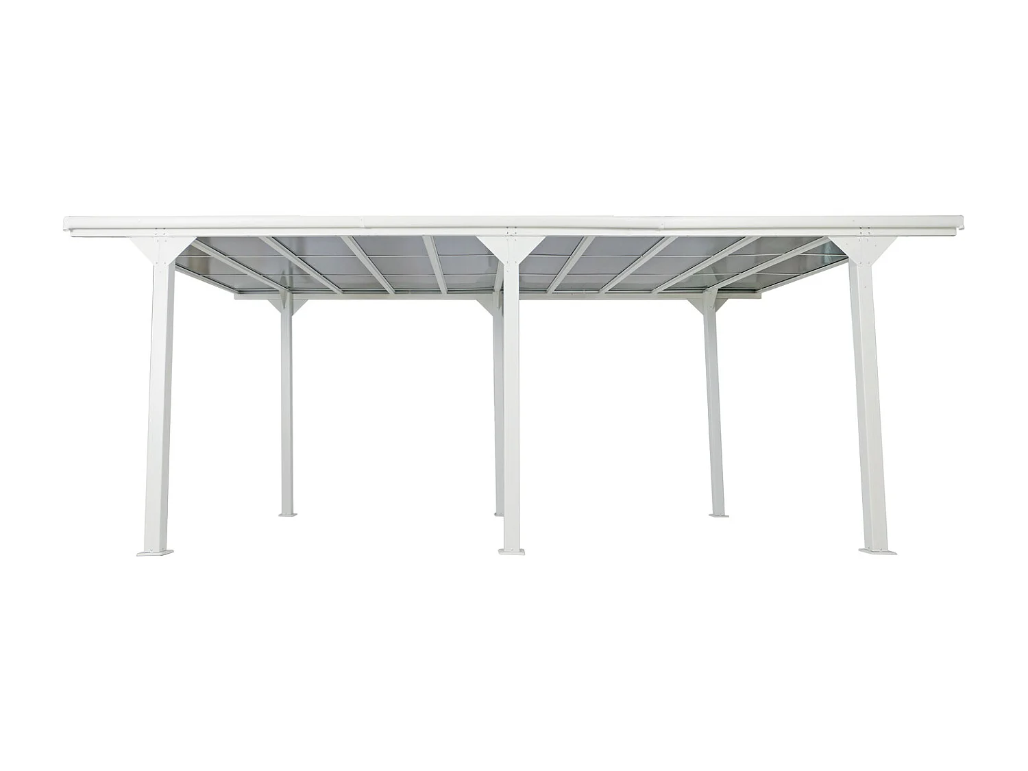 Aluminiowa wiata garażowa MCW-O23,  biała