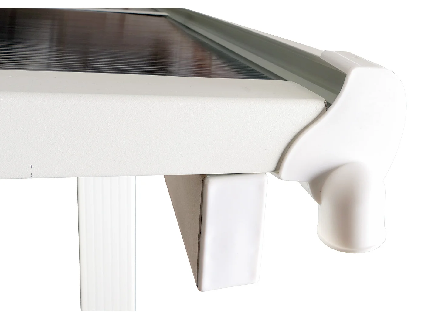 Aluminiowa wiata garażowa MCW-O23,  biała