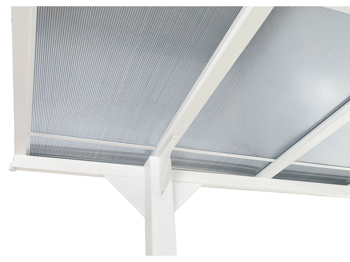 Aluminiowa wiata garażowa MCW-O23,  biała