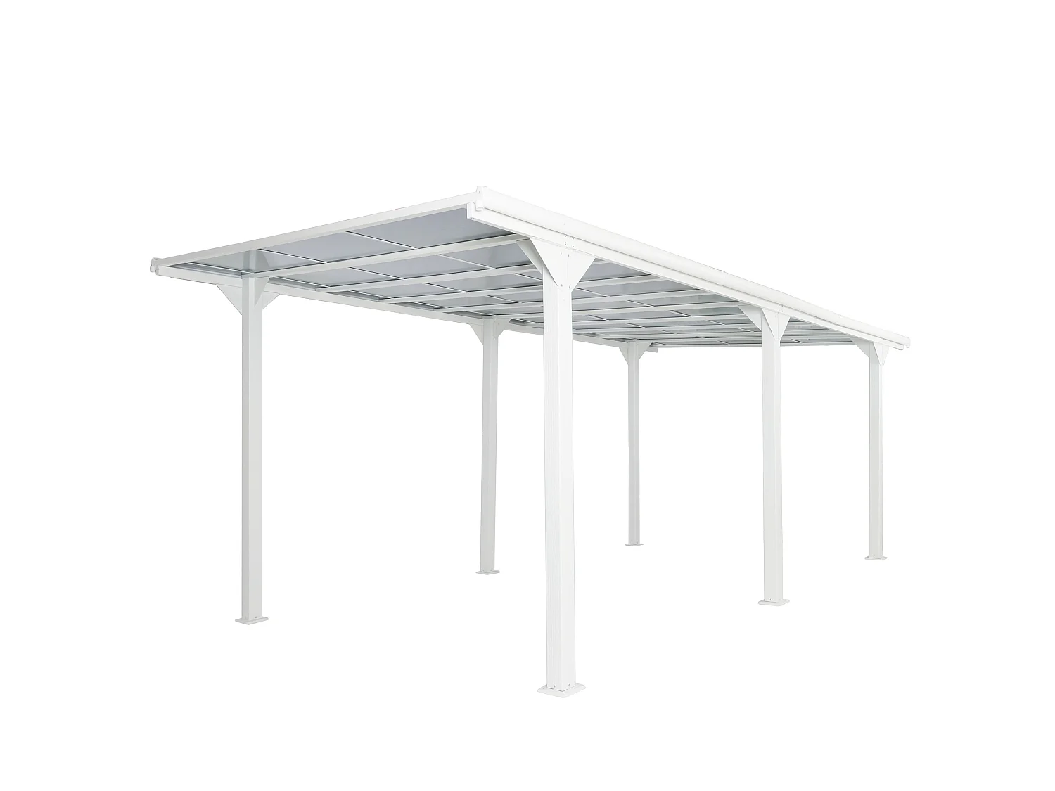 Alu-Carport MCW-O23, Weiß