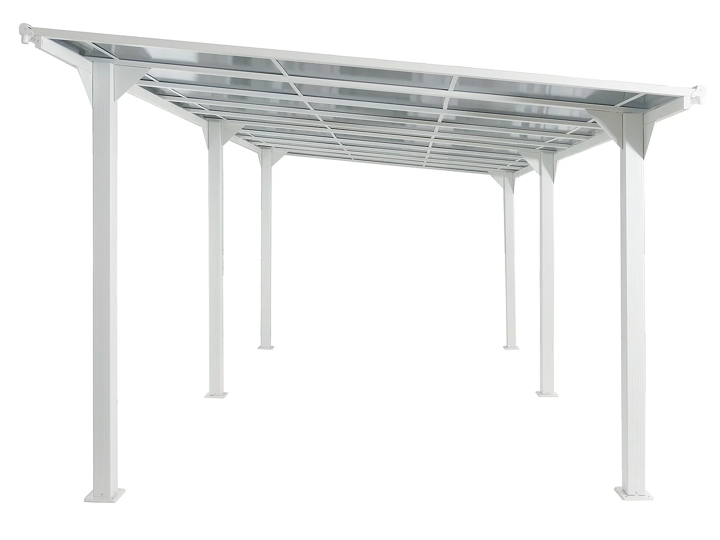 Alu-Carport MCW-O23, Weiß