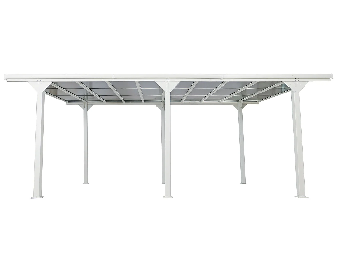 Alu-Carport MCW-O23, Weiß