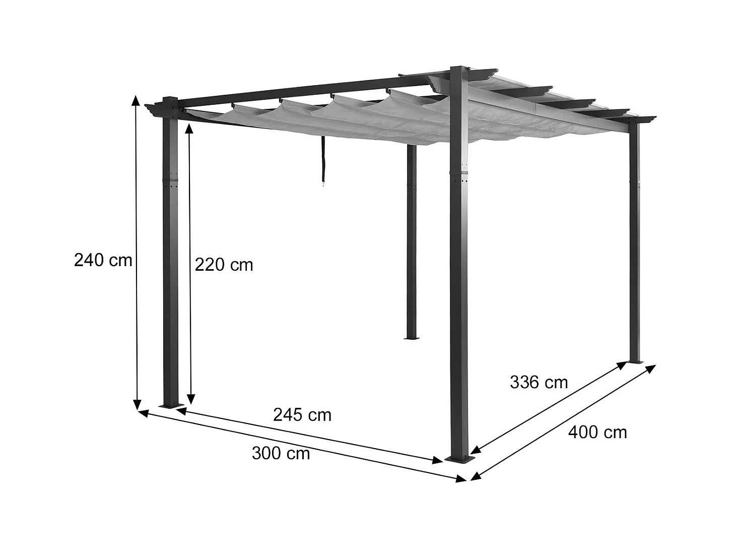 Pergola MCW-N93,  anthracite