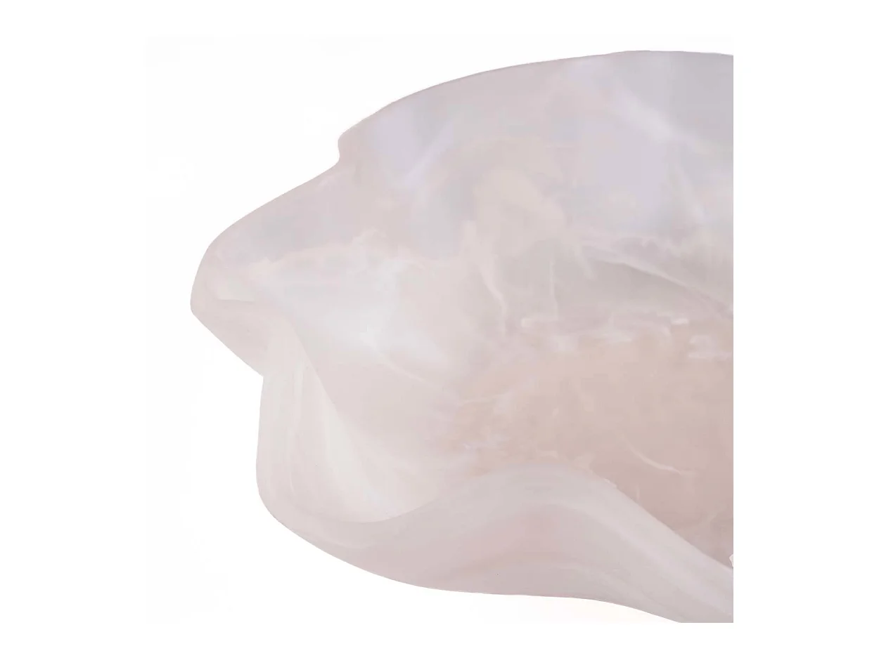 Le Saladier Organique En Résine - Rose Blanc