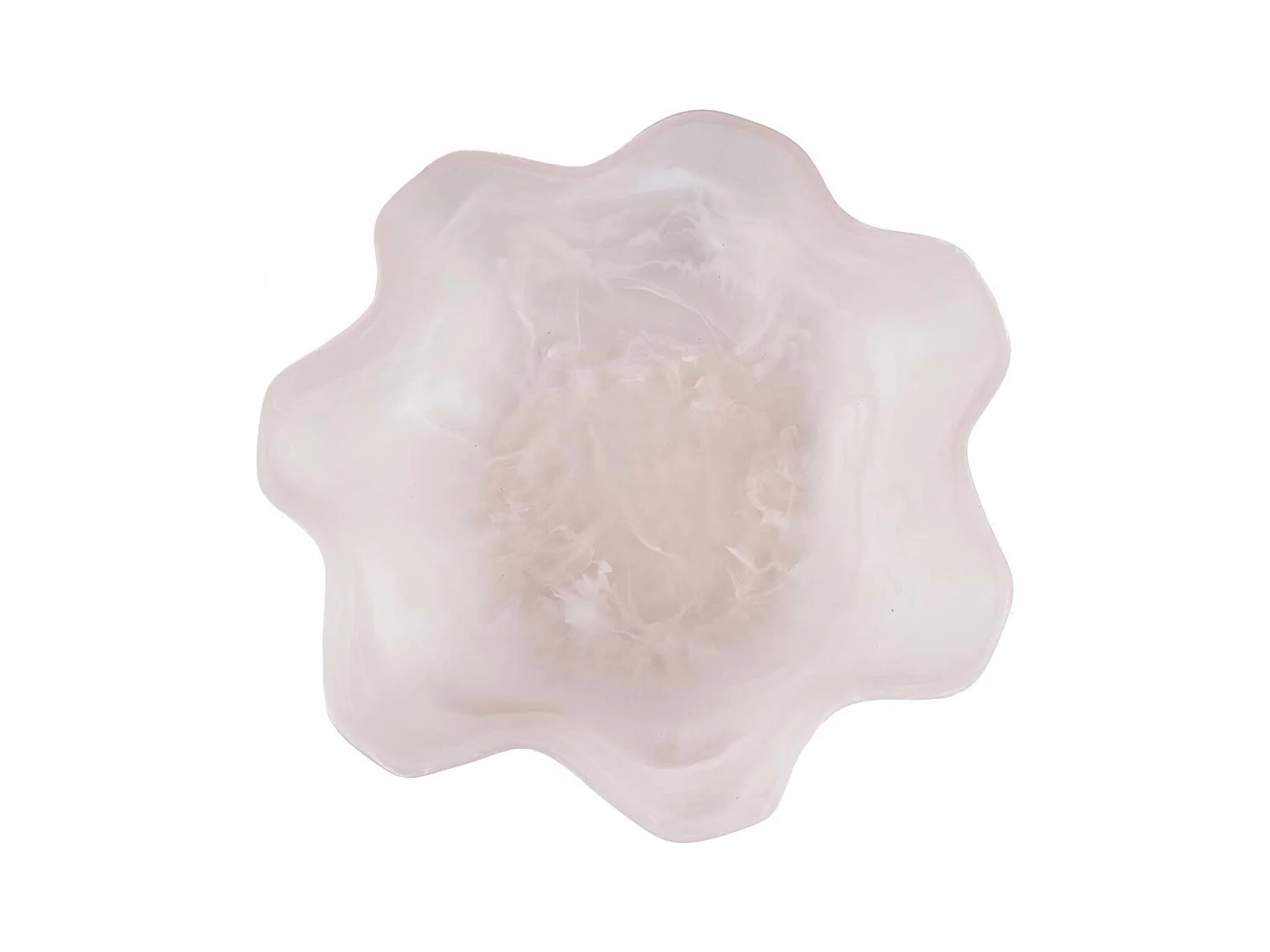 Le Saladier Organique En Résine - Rose Blanc