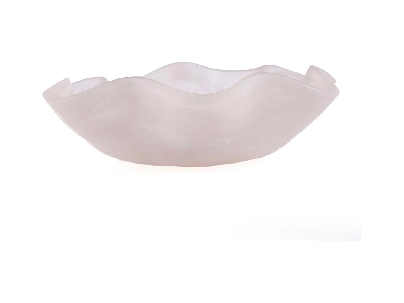 De Resin Organische Fruitschaal - Roze Wit