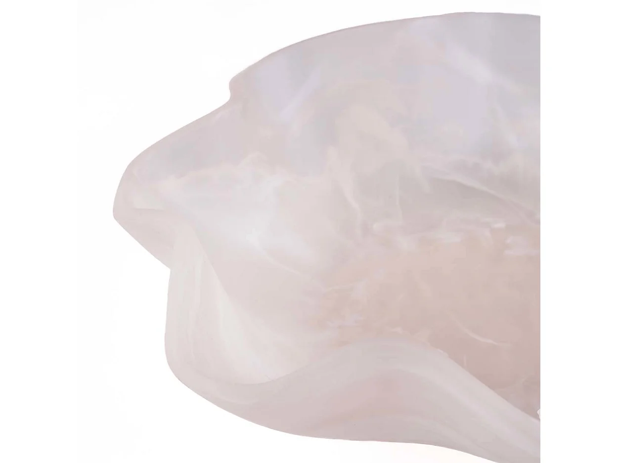 La Ensaladera Orgánica De Resina - Rosa Blanco