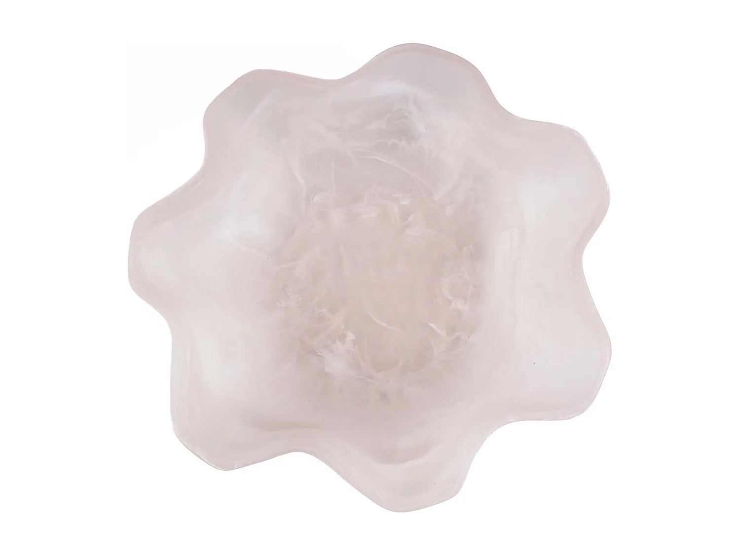 La Ensaladera Orgánica De Resina - Rosa Blanco