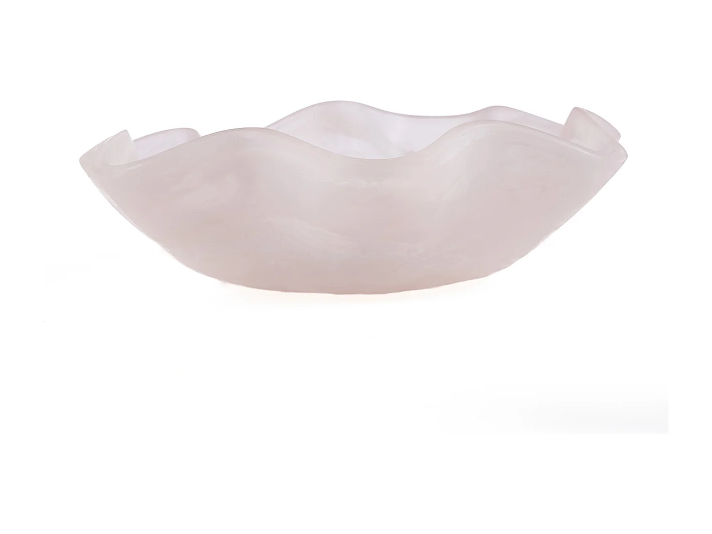 Le Saladier Organique En Résine - Rose Blanc