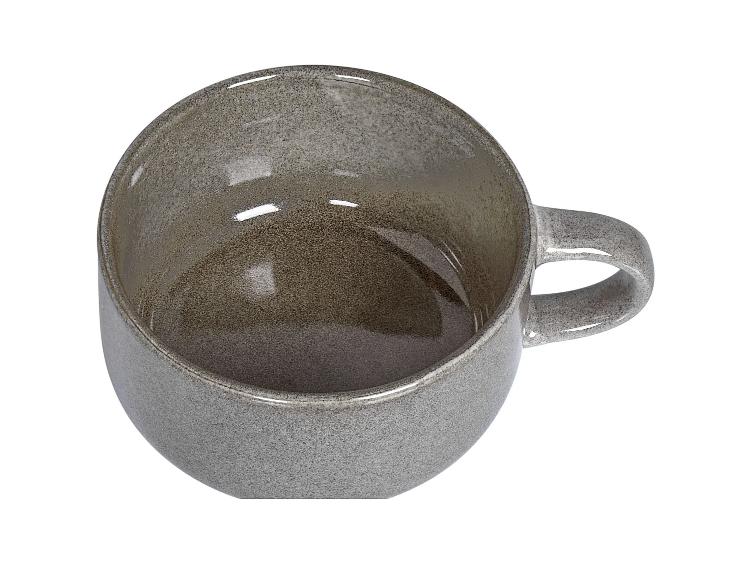 Lot de 8 tasses avec soucoupes COSTMARY Grès Gris