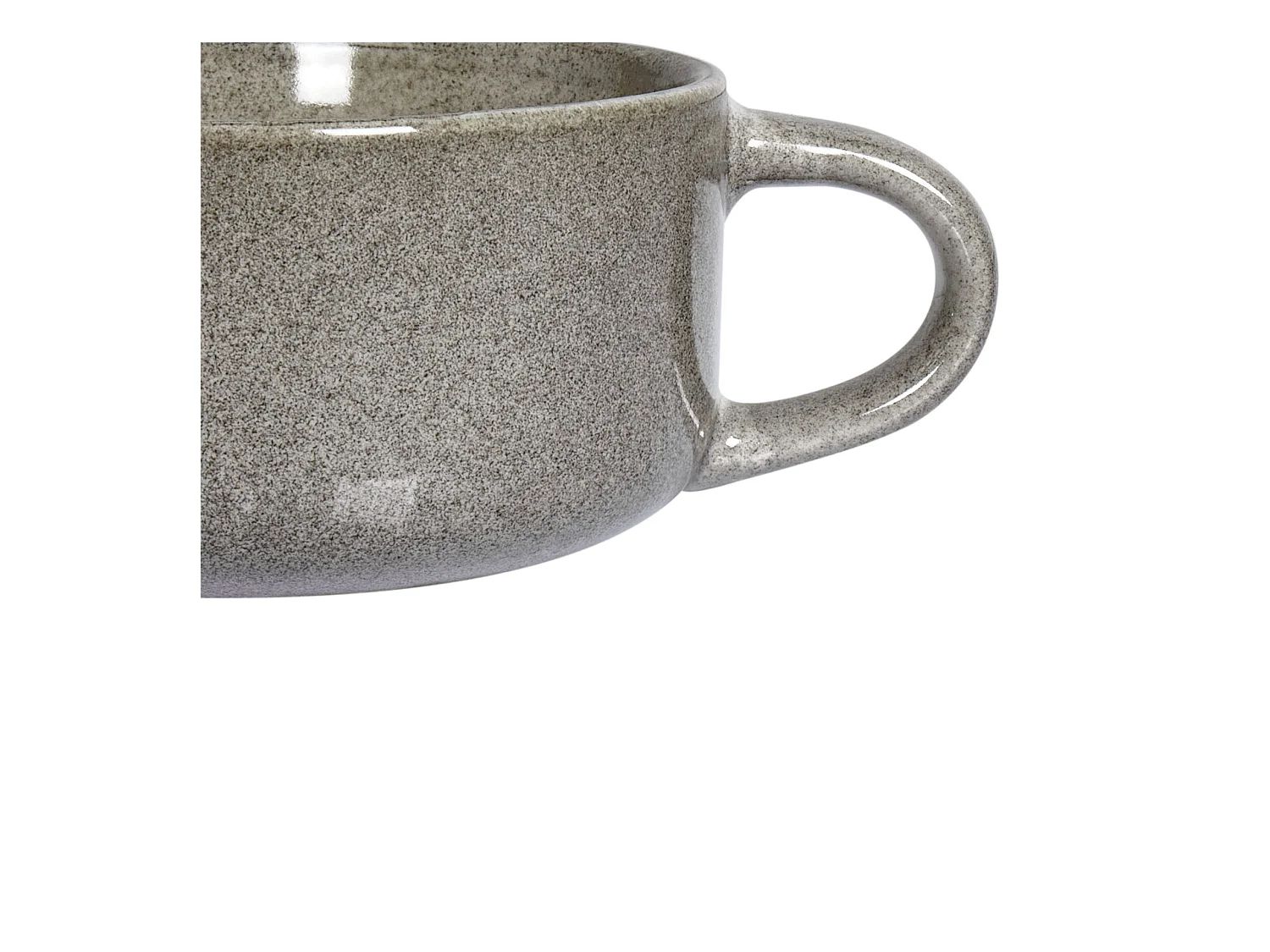 Lot de 8 tasses avec soucoupes COSTMARY Grès Gris
