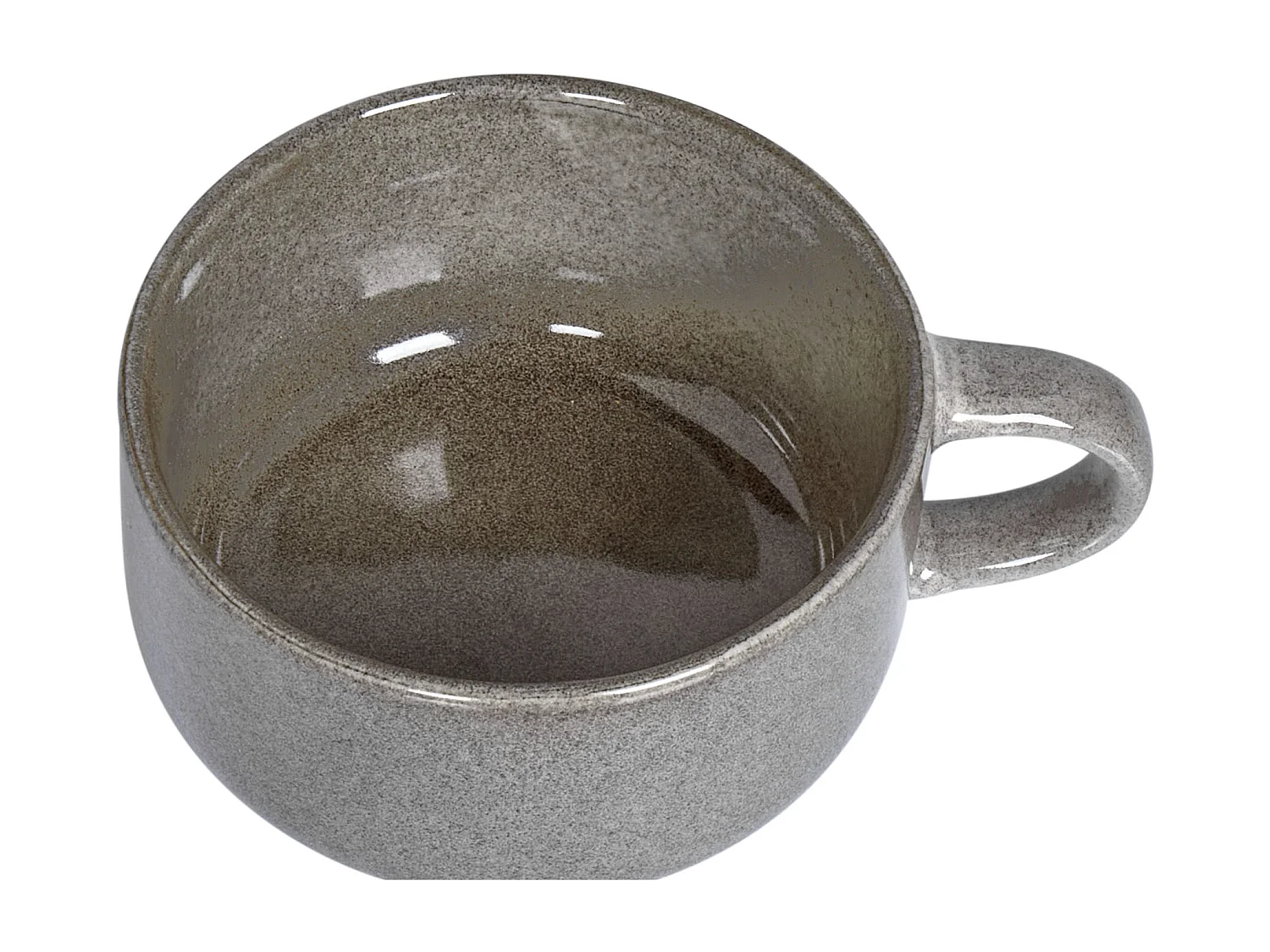 Lot de 8 tasses avec soucoupes COSTMARY Grès Gris
