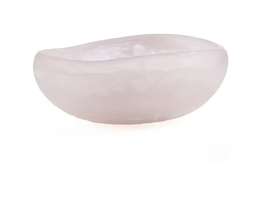 Le Bol Organique En Résine - Rose Blanc - S