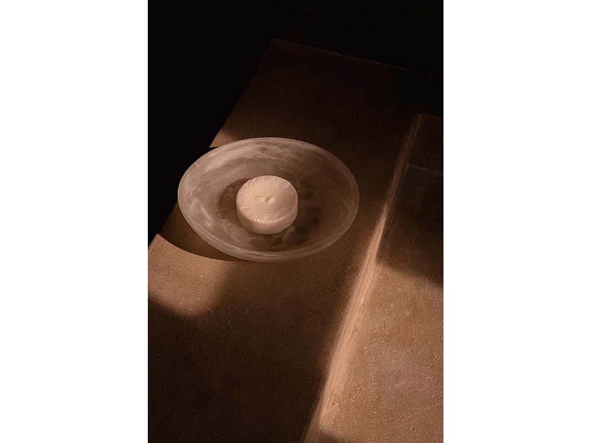 El Bol Orgánico De Resina - Rosa Blanco - S