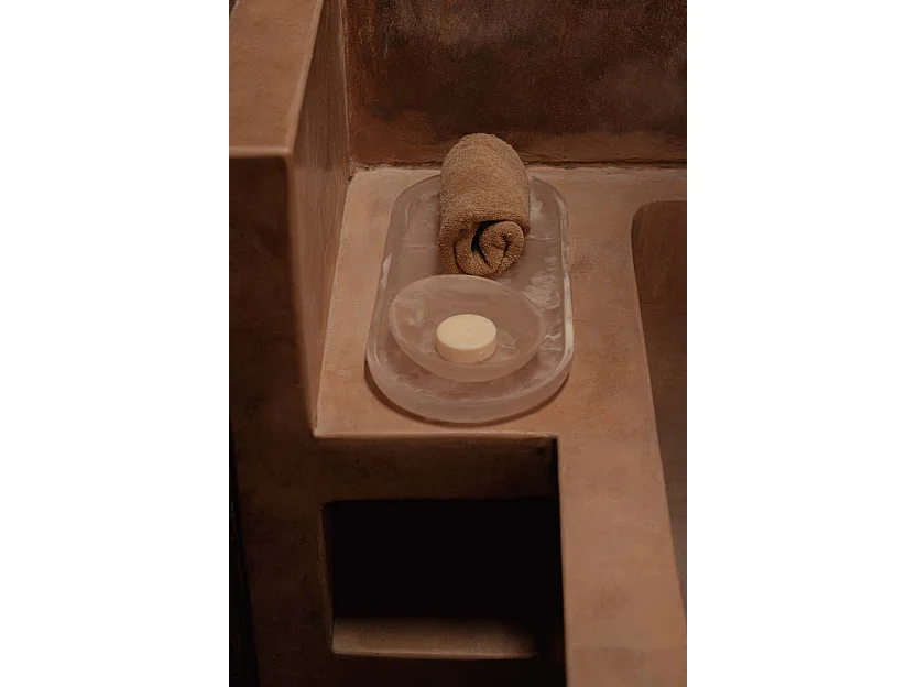 El Bol Orgánico De Resina - Rosa Blanco - S