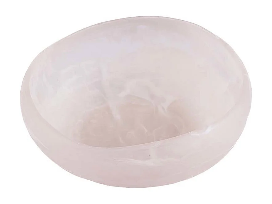 El Bol Orgánico De Resina - Rosa Blanco - S