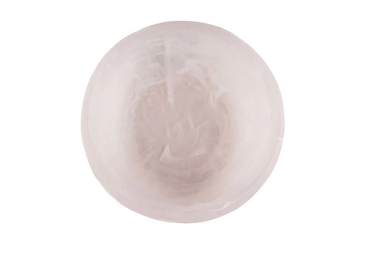 El Bol Orgánico De Resina - Rosa Blanco - S