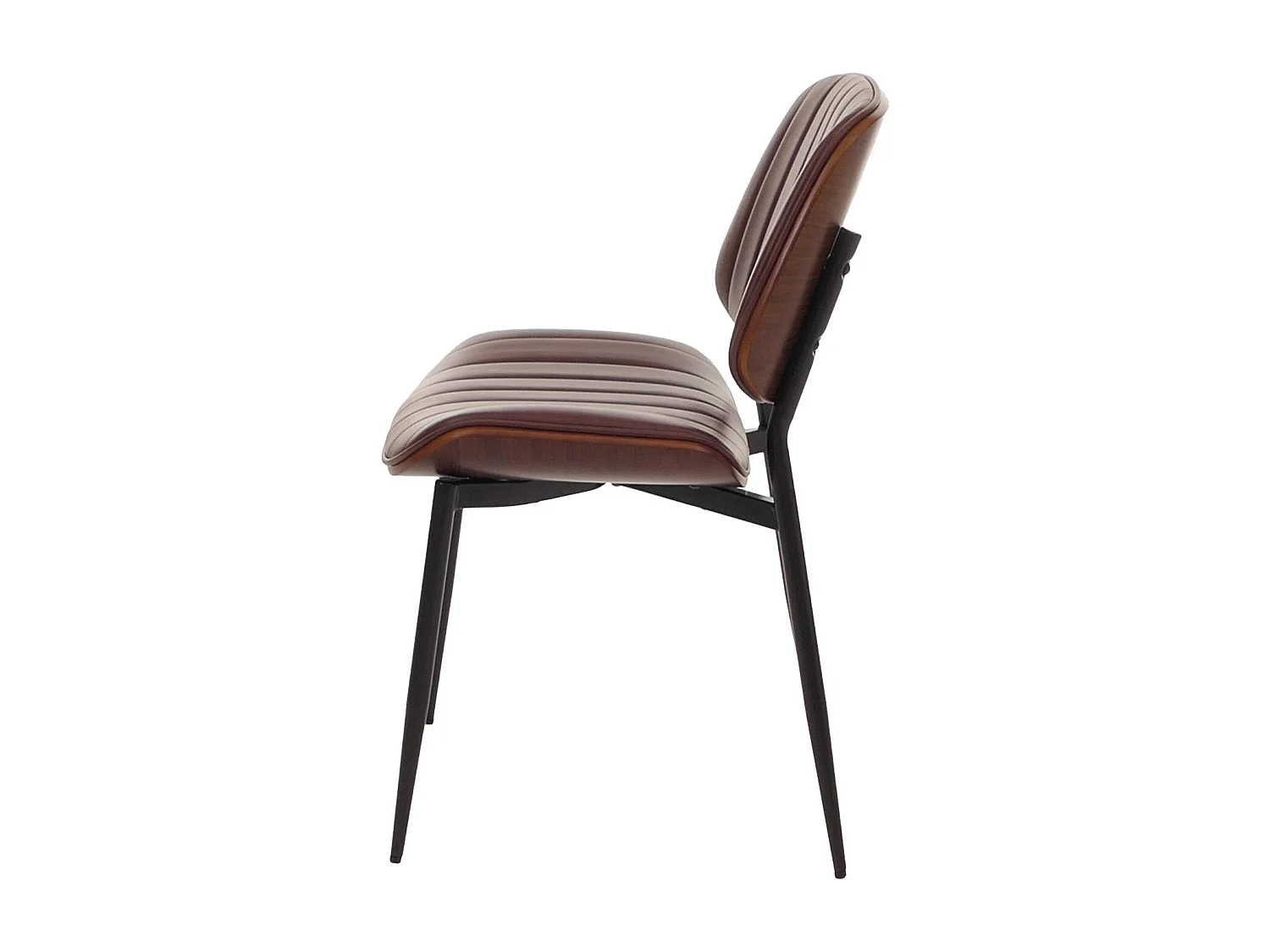 Chaise de salle à manger MCW-O44 (lot de 6),  aspect noyer, brun vintage