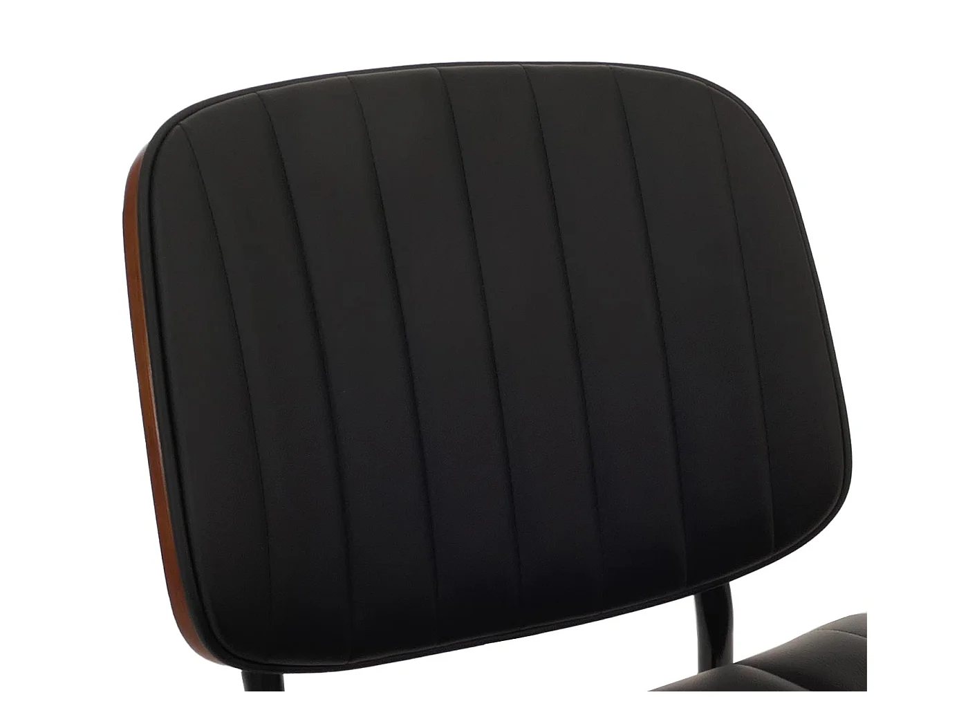 Chaise de salle à manger MCW-O44 (lot de 6),  aspect noyer, noir