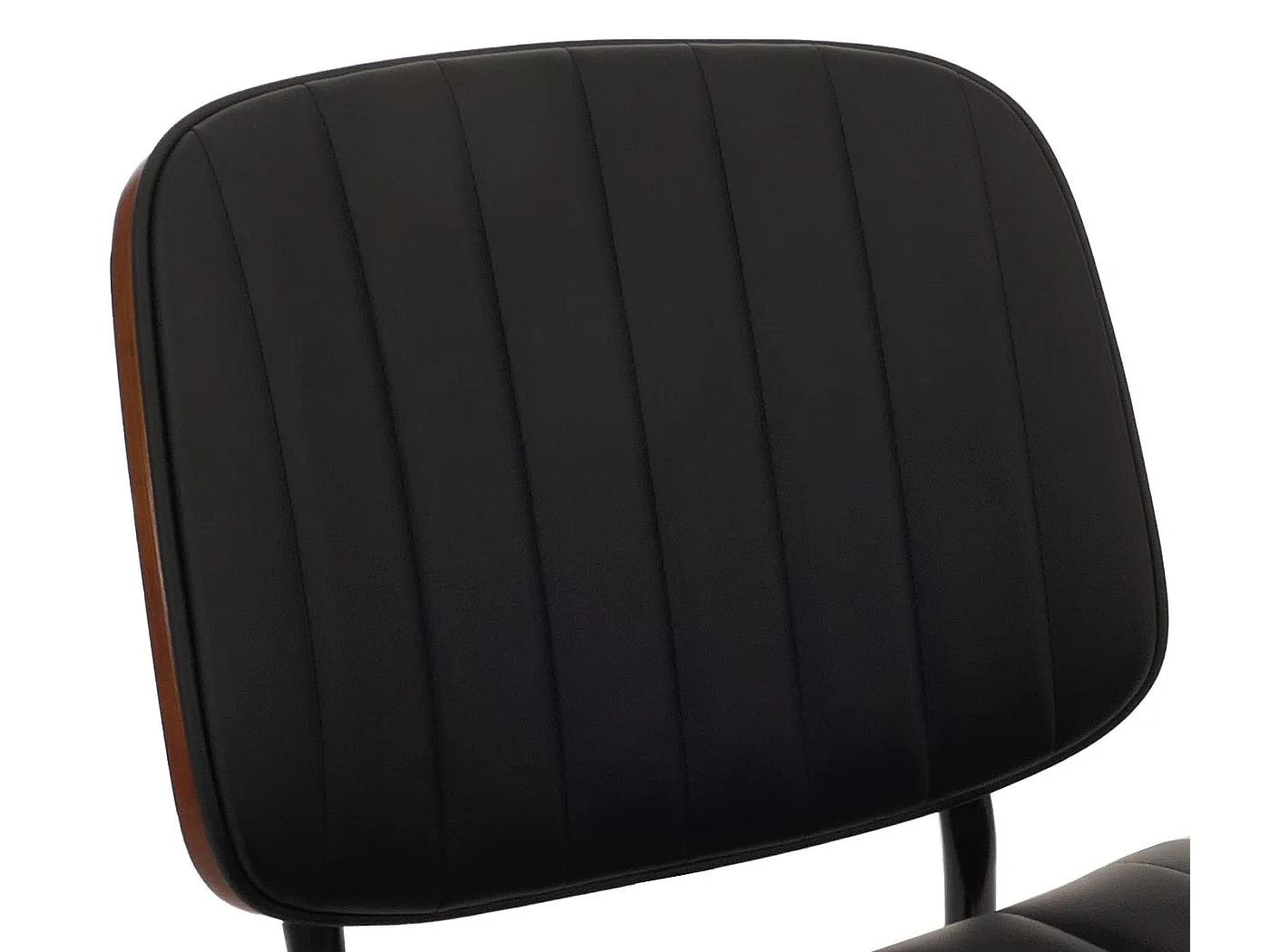 Chaise de salle à manger MCW-O44 (lot de 6),  aspect noyer, noir