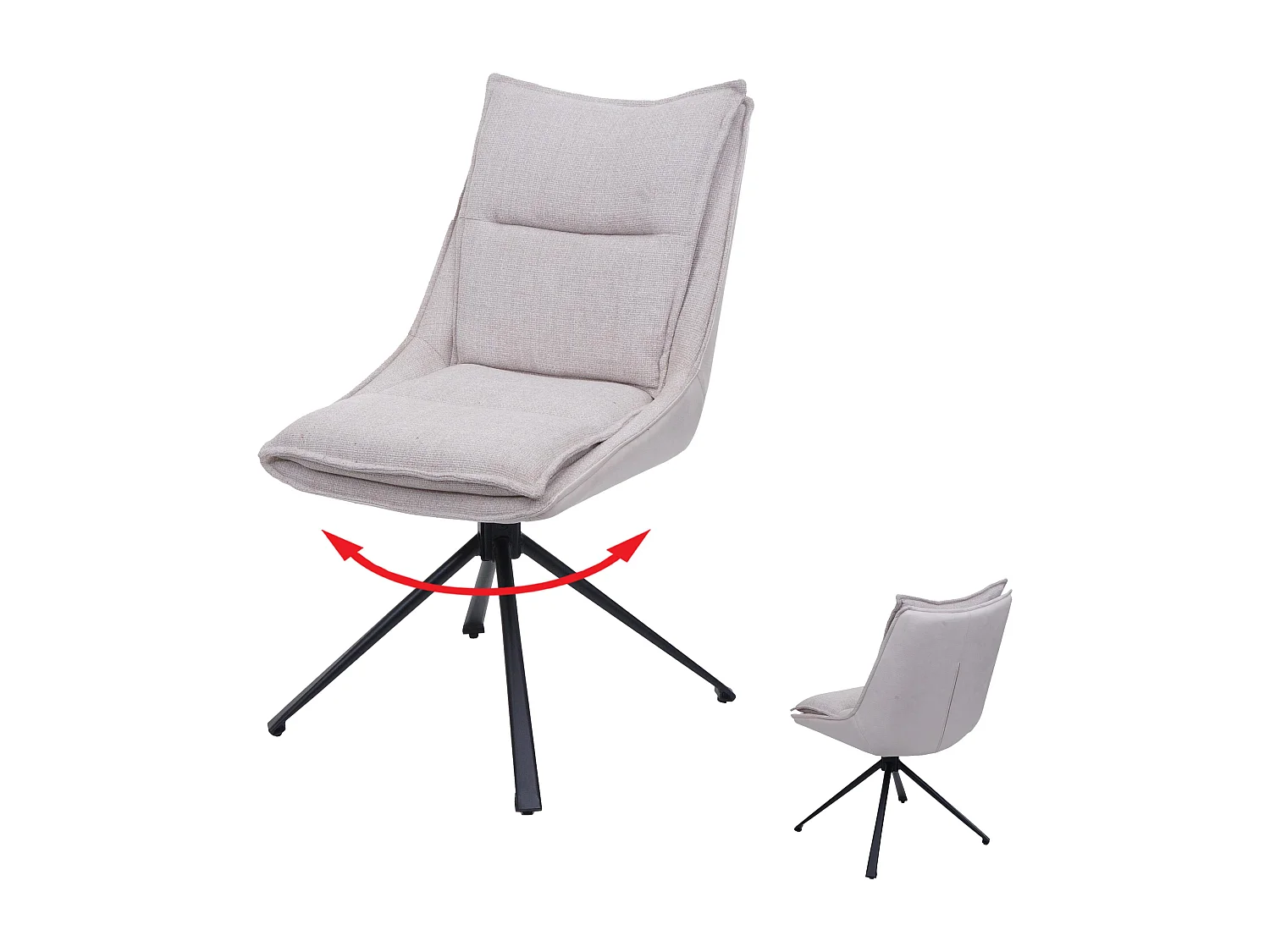 Cadeira de jantar MCW-N71,  bege-creme