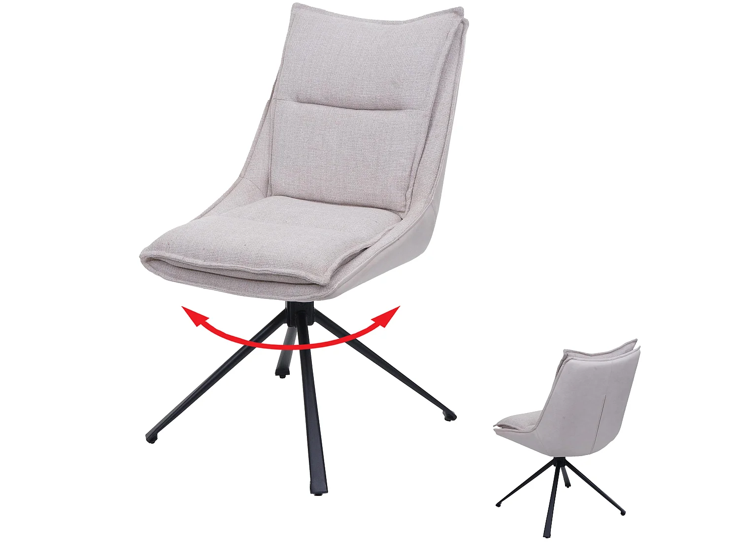 Spisestol MCW-N71,  creme-beige