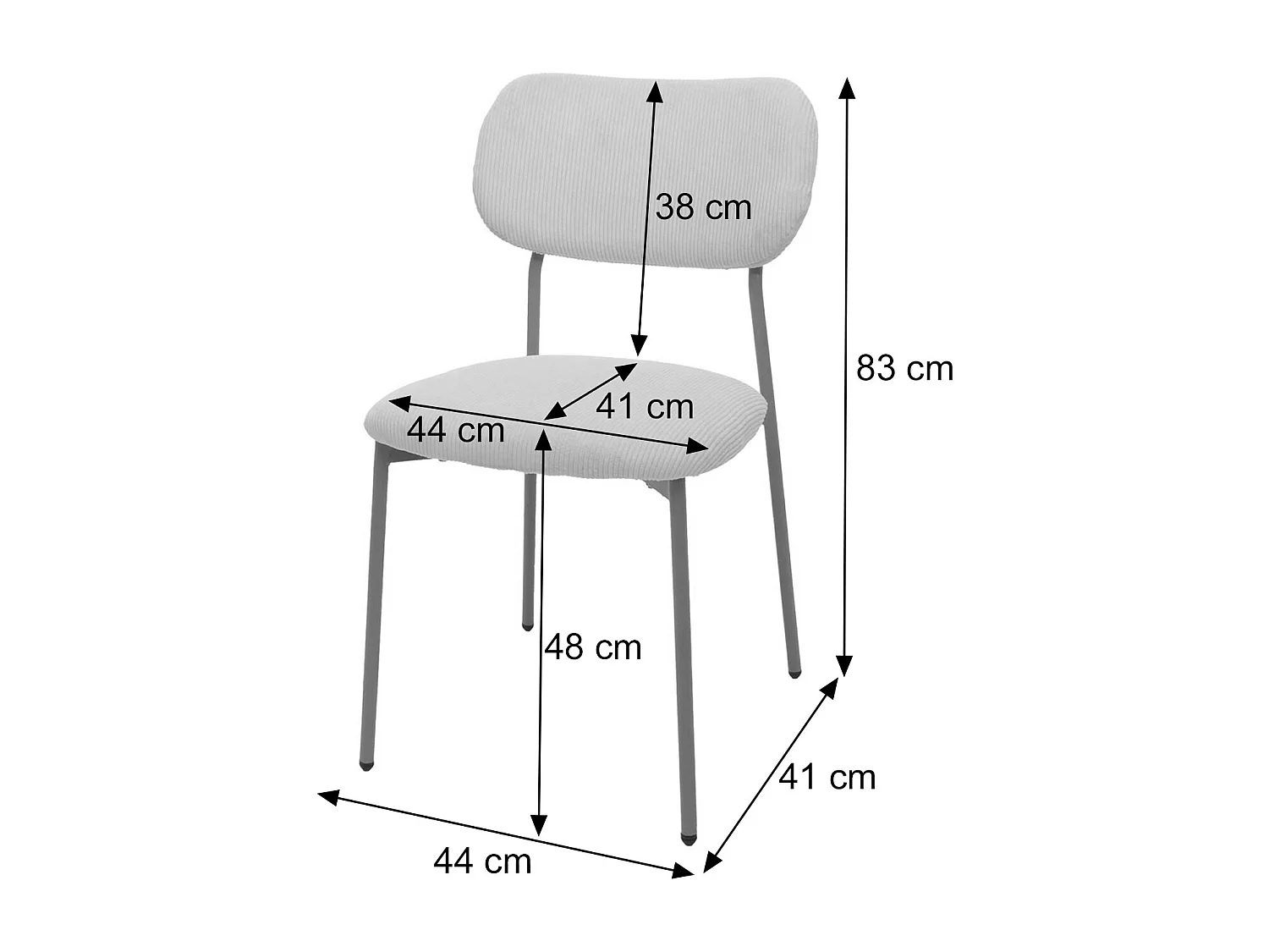 Chaise de salle à manger MCW-O26 (lot de 6),  bleu