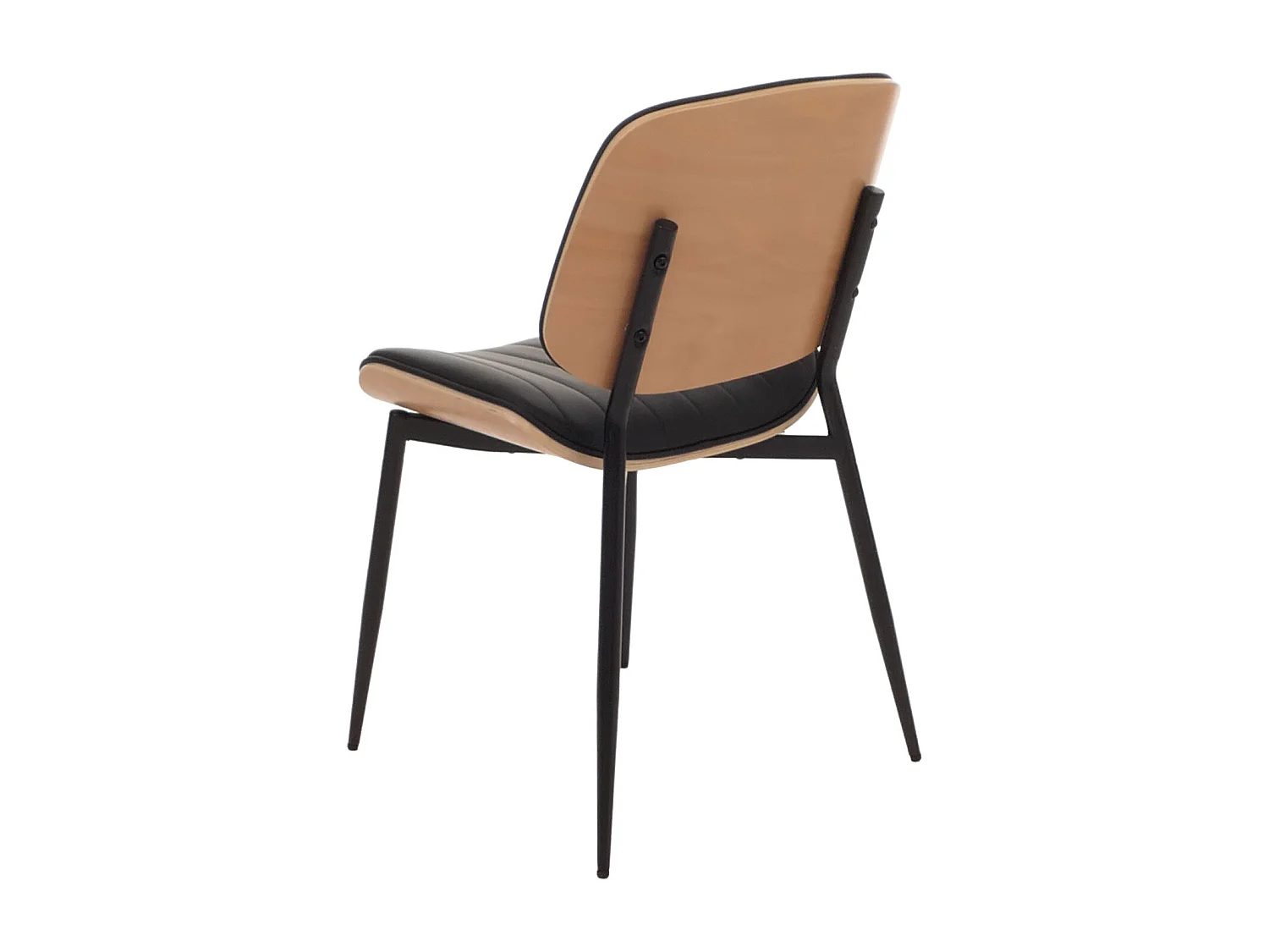 Chaise de salle à manger MCW-O44 (lot de 6),  naturel, noir