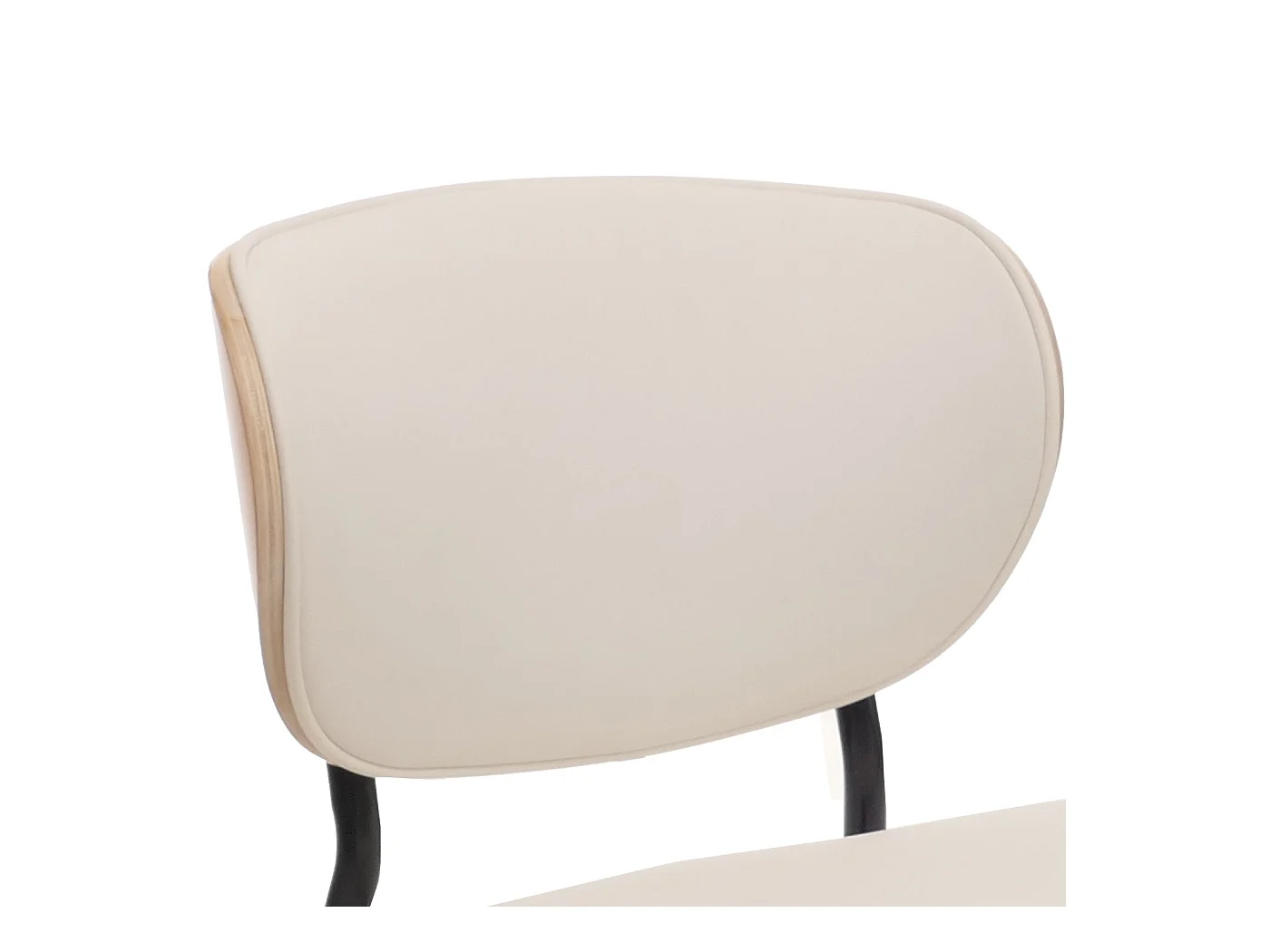 Chaise de salle à manger MCW-O45 (lot de 6),  naturel, blanc