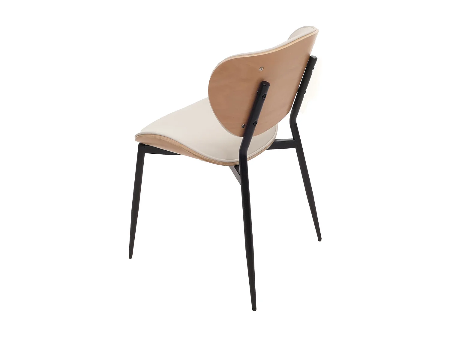 Chaise de salle à manger MCW-O45 (lot de 6),  naturel, blanc