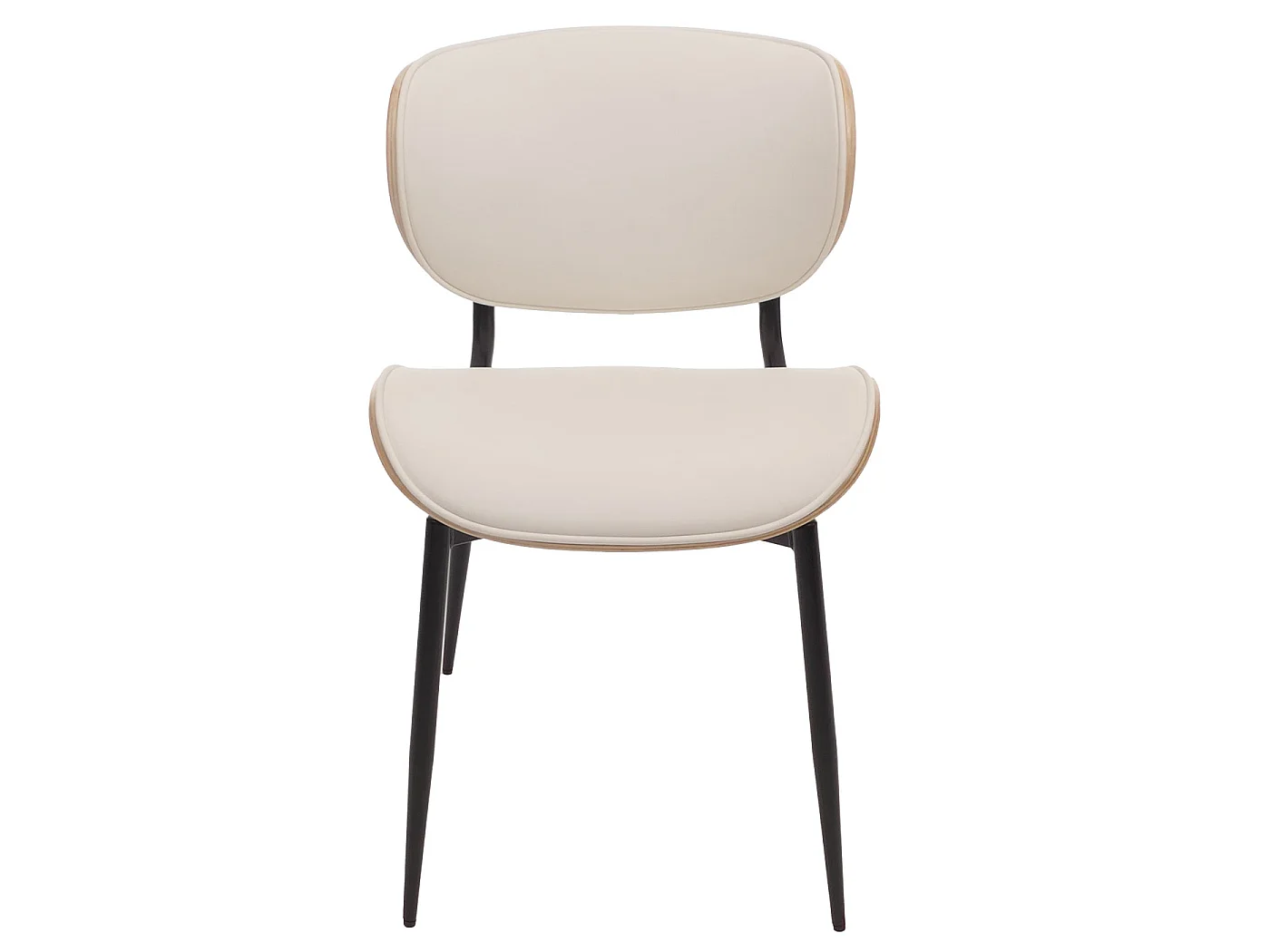 Chaise de salle à manger MCW-O45 (lot de 6),  naturel, blanc