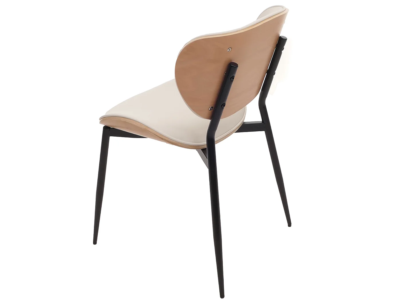 Chaise de salle à manger MCW-O45 (lot de 6),  naturel, blanc