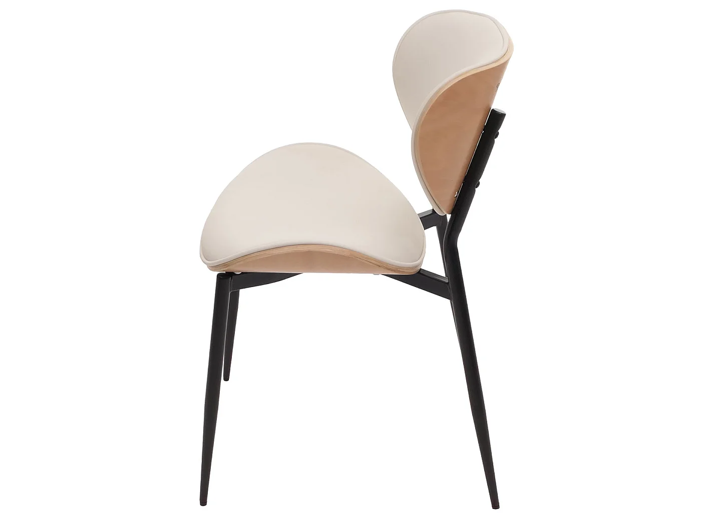 Chaise de salle à manger MCW-O45 (lot de 6),  naturel, blanc