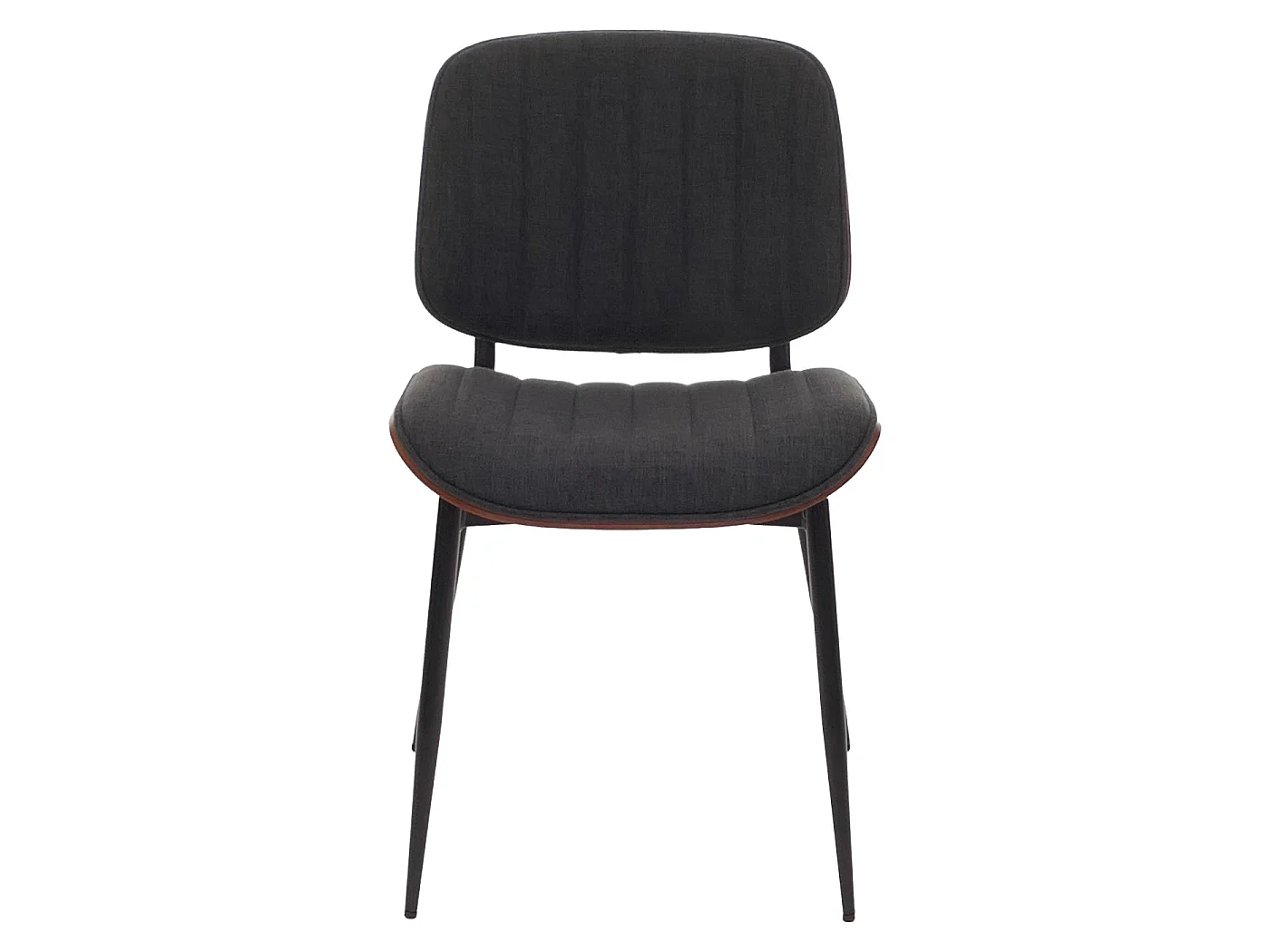 Chaise de salle à manger MCW-O44 (lot de 6),  aspect noyer, gris foncé