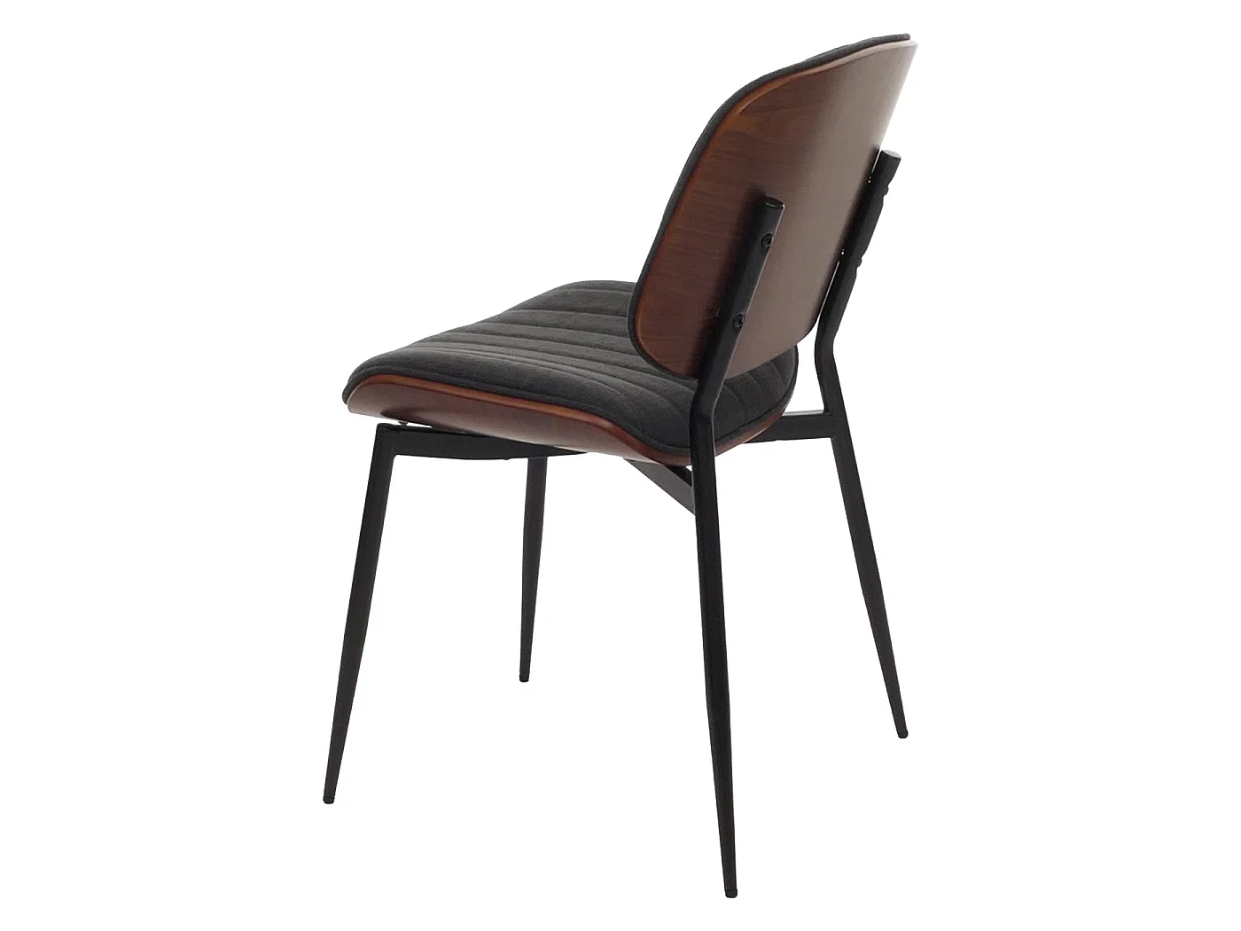 Chaise de salle à manger MCW-O44 (lot de 6),  aspect noyer, gris foncé