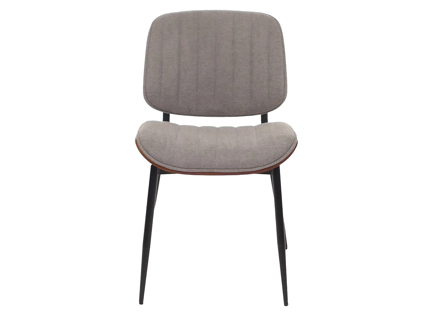 Chaise de salle à manger MCW-O44 (lot de 6),  aspect noyer, gris clair