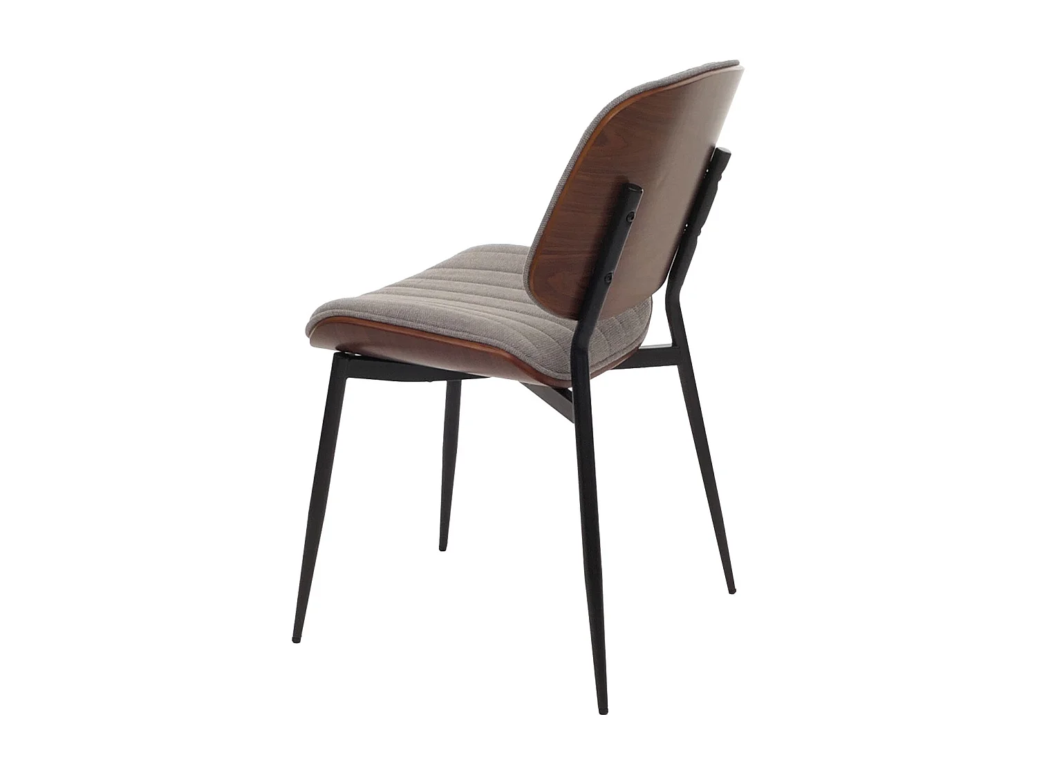 Chaise de salle à manger MCW-O44 (lot de 6),  aspect noyer, gris clair