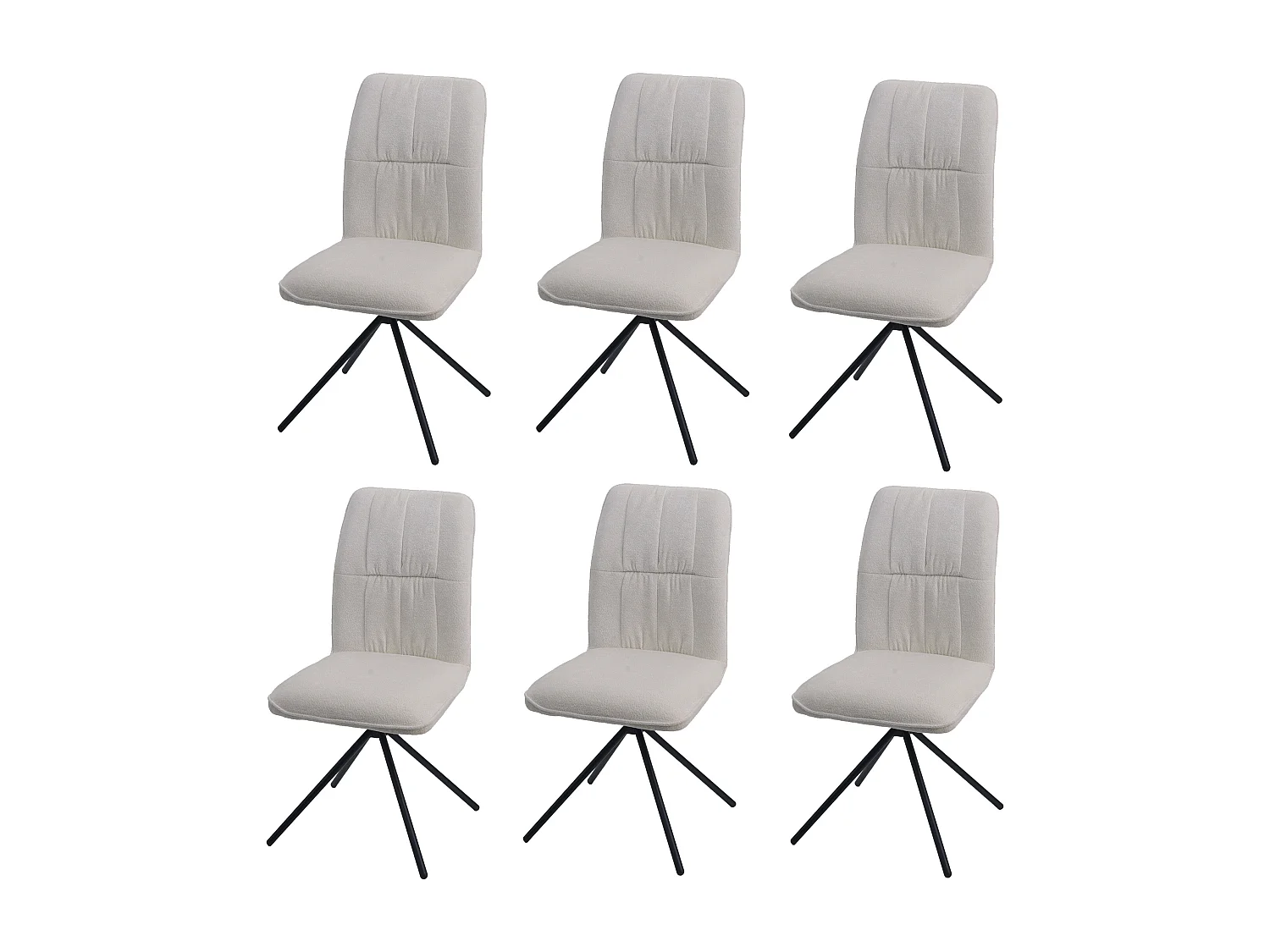 Krzesło do jadalni MCW-N99 (zestaw 6 sztuk),  kremowe