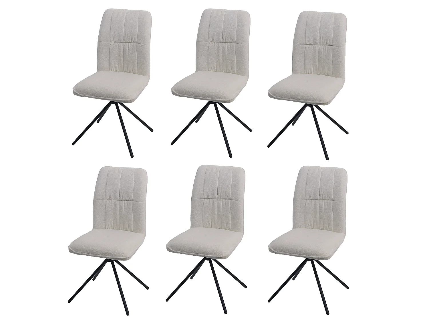 Krzesło do jadalni MCW-N99 (zestaw 6 sztuk),  kremowe