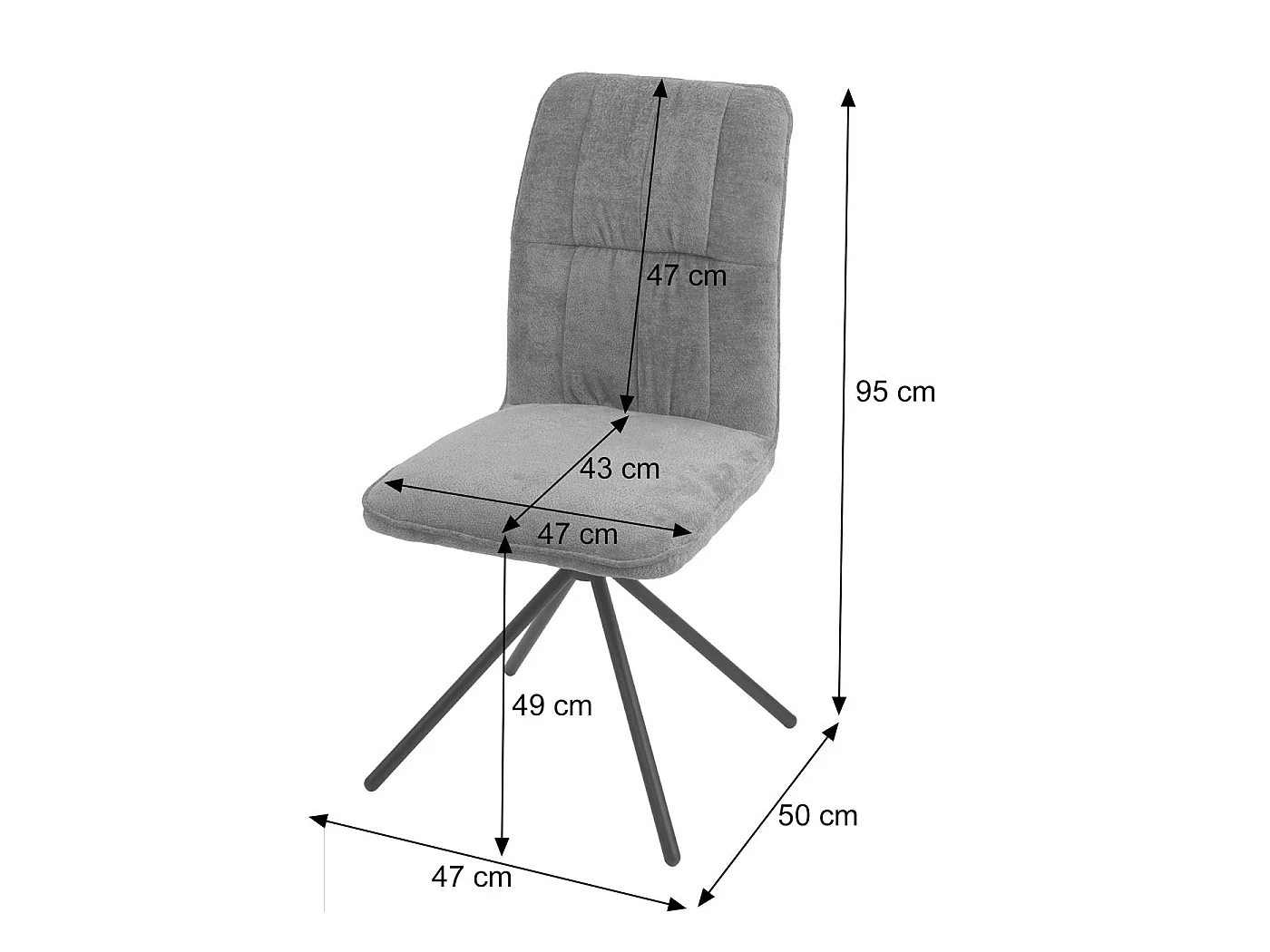 Krzesło do jadalni MCW-N99 (zestaw 6 sztuk),  kremowe