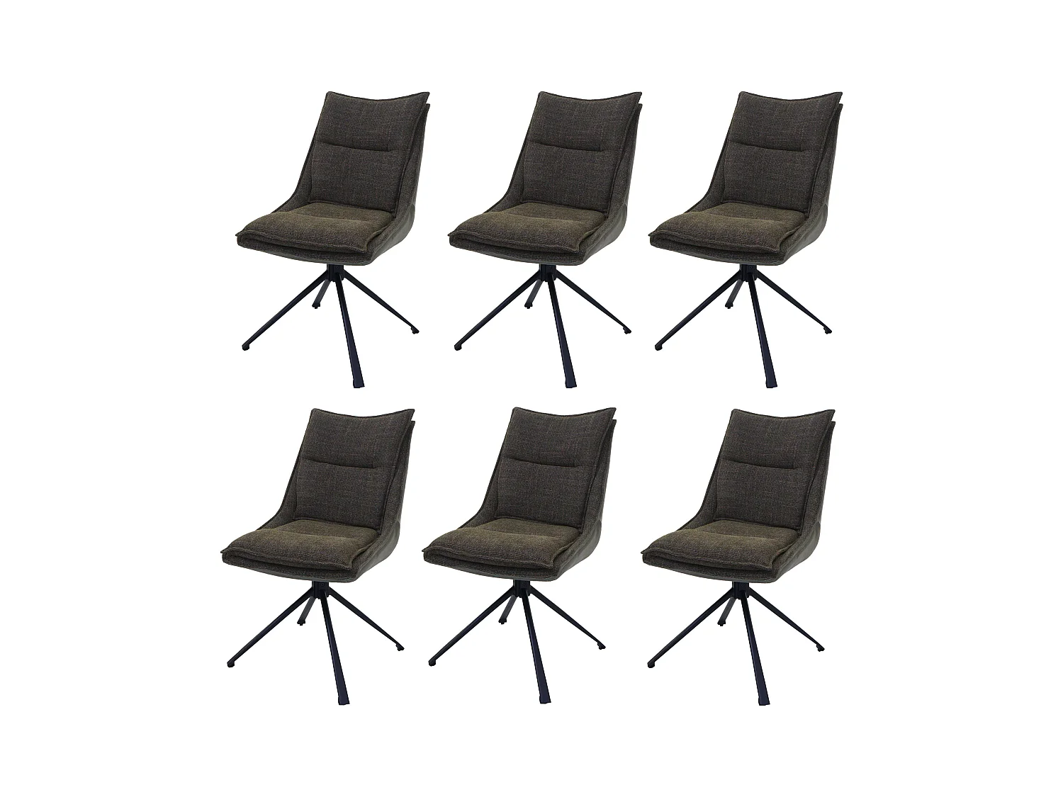 Esszimmerstuhl MCW-N71 (6er-Set), Grün