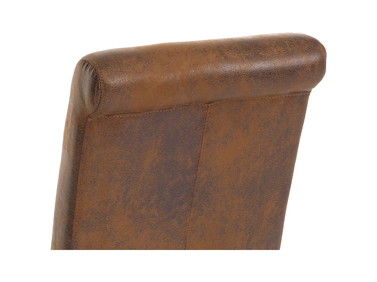 Chaise de salle à manger MCW-N67 (lot de 6),  aspect daim, pieds noirs